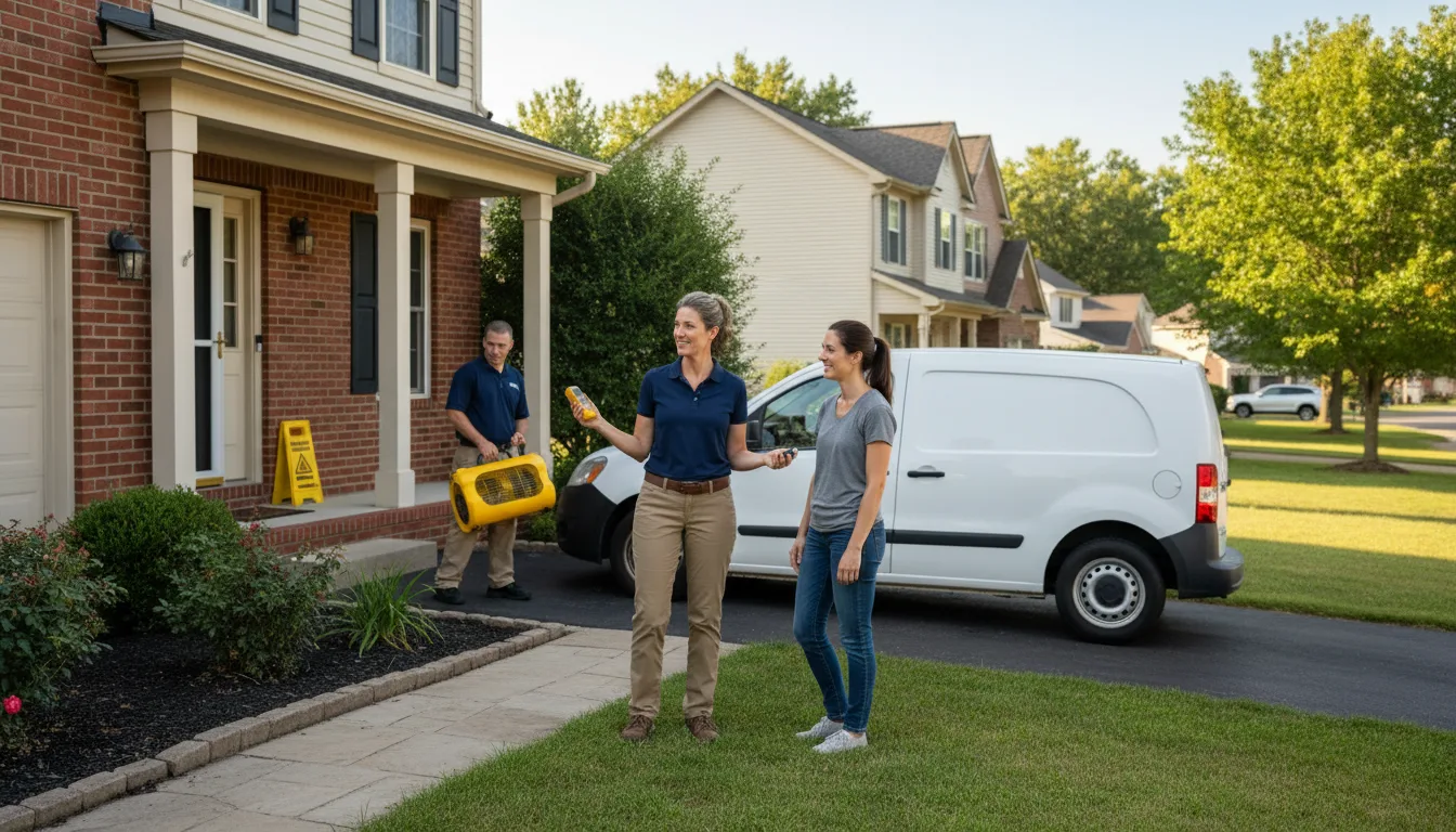Residential water damage restoration in Perkinston, MS